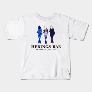 Fresh Fish Meal with Chips, Herings Bar. Kids T-Shirt